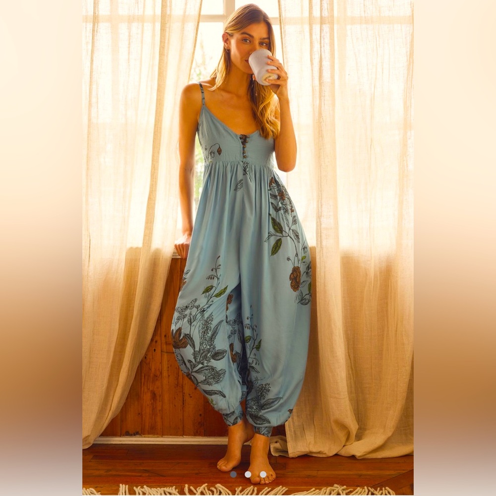 Anthropologie Printed Lounge Jumpsuit